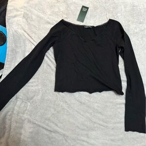 Wild Fable Black Long Sleeve Top